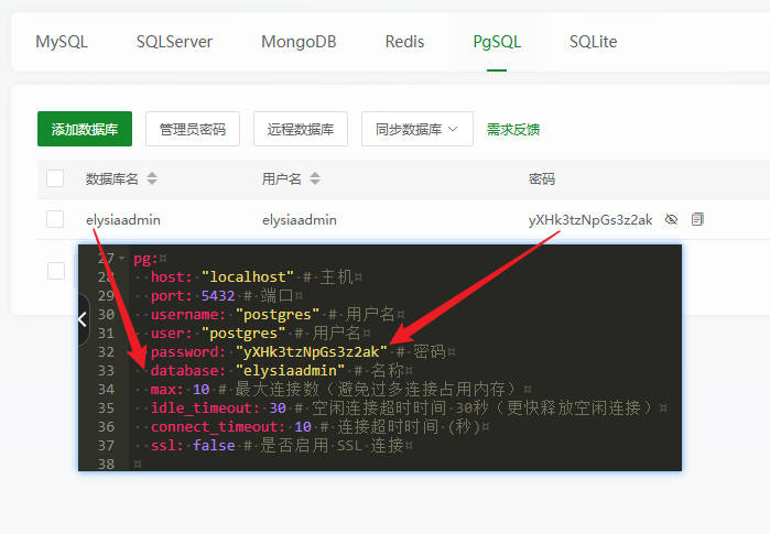 pgSQL数据库配置